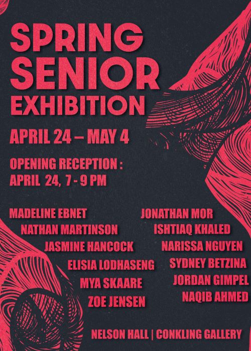 a poster for a senior exhibition